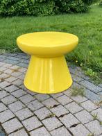 Gele bijzettafel Xenos, Ophalen, Minder dan 45 cm, Rond, Zo goed als nieuw