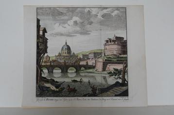 ROME ENGELENBURCHT VATICAAN Kopergravure 1765 Spilman G28 beschikbaar voor biedingen