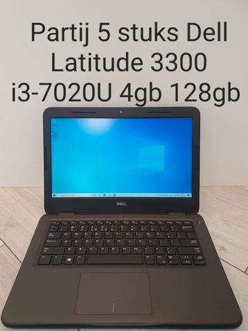 Zeer netjes: Partij 5 x Dell Latitude 3300 i3-7020U 128gb  beschikbaar voor biedingen