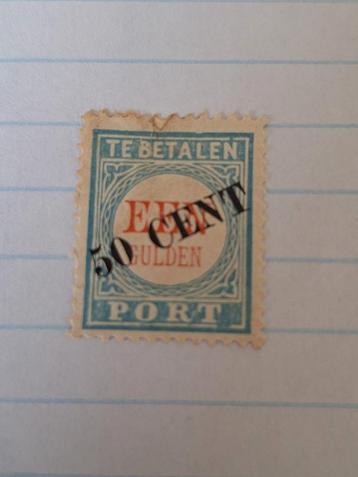 Portzegel uitgifte 1881,overdruk 1906-1910 beschikbaar voor biedingen