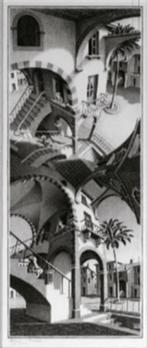 Escher poster in koker, 60x35 cm, Huis en Inrichting, Ophalen