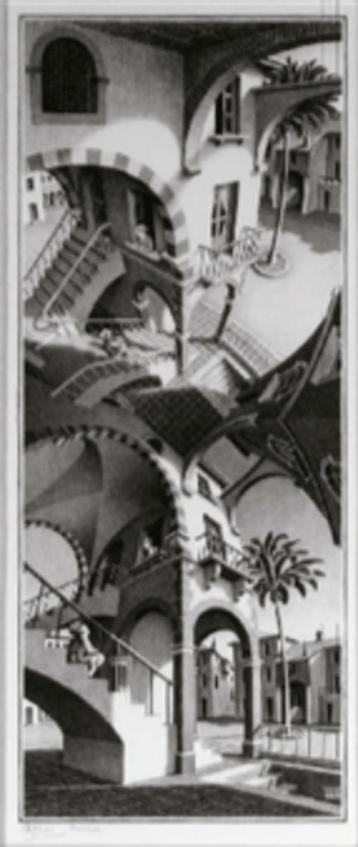 Escher poster in koker, 60x35 cm beschikbaar voor biedingen