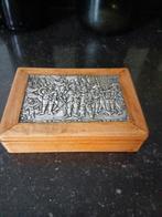 Antiek hout sieraden of sigaretten kistje, Ophalen of Verzenden