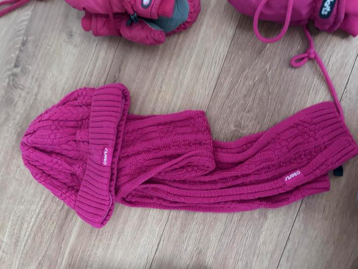 Barts Wanten, Muts & Sjaal - Winterset, Kinderen en Baby's, Babykleding | Mutsen, Sjaals en Wanten, Gebruikt, Setje, Meisje, Maat 86