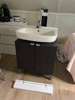Wastafel met onderkast, Ophalen, Gebruikt, 50 tot 100 cm, Minder dan 100 cm