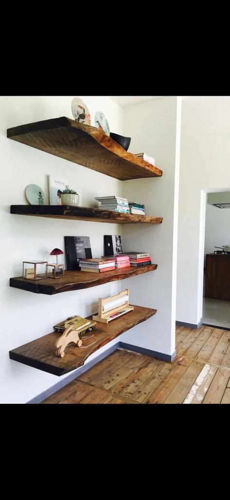 Unieke Boomstam wandplanken ongeschuurd of geschuurd, Huis en Inrichting, Woonaccessoires | Wandplanken en Boekenplanken, Nieuw