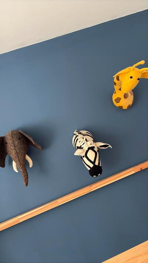 Vilten dierenkoppen loods5, Kinderen en Baby's, Kinderkamer | Inrichting en Decoratie, Zo goed als nieuw, Ophalen