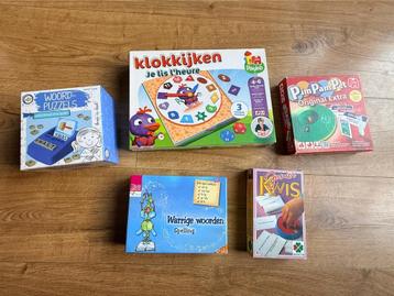 4 leer spelletjes + 1 gratis: beschikbaar voor biedingen