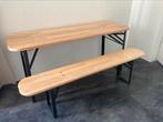 Kinder tuinbank tafel biertafel hout mat zwart, Ophalen, Zo goed als nieuw, Hout