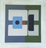 Karel Wiggers (1916) Olie op Board "Abstracte Compositie"Ges, Ophalen of Verzenden