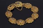 Bootjes antieke 14k gouden armband kristal dames 19e eeuws, Sieraden, Tassen en Uiterlijk, Antieke sieraden, Ophalen of Verzenden