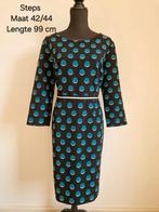 Steps jurk maat 44 zwart turquoise Nieuw, Kleding | Dames, Zwart, Maat 42/44 (L), Ophalen of Verzenden, Zo goed als nieuw