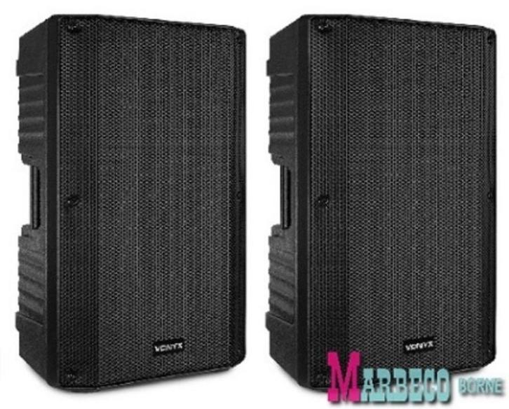 Actieve Speaker set, Stereo Luidsprekers 15", USB,BT, VSA150, Audio, Tv en Foto, Luidsprekers, Nieuw, Front, Rear of Stereo speakers