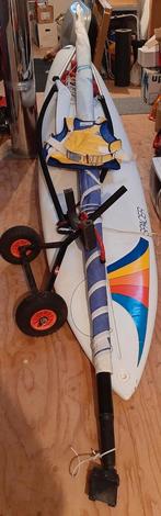 Windsurfen complete set - Ten Cate Spacer 1982, Watersport en Boten, Windsurfen, Ophalen, 250 tot 300 cm, Gebruikt, Met vin(nen)