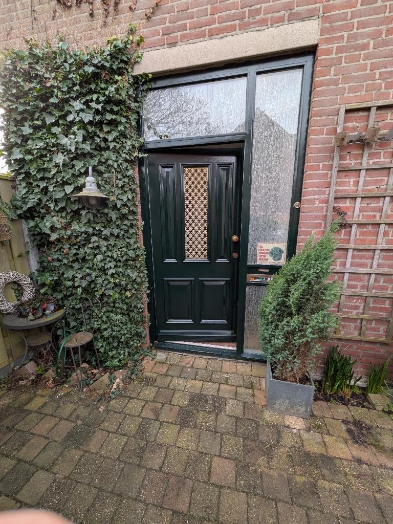 deuren, Doe-het-zelf en Verbouw, Deuren en Horren, Gebruikt, Buitendeur, 200 tot 215 cm, 80 tot 100 cm, Hout, Ophalen