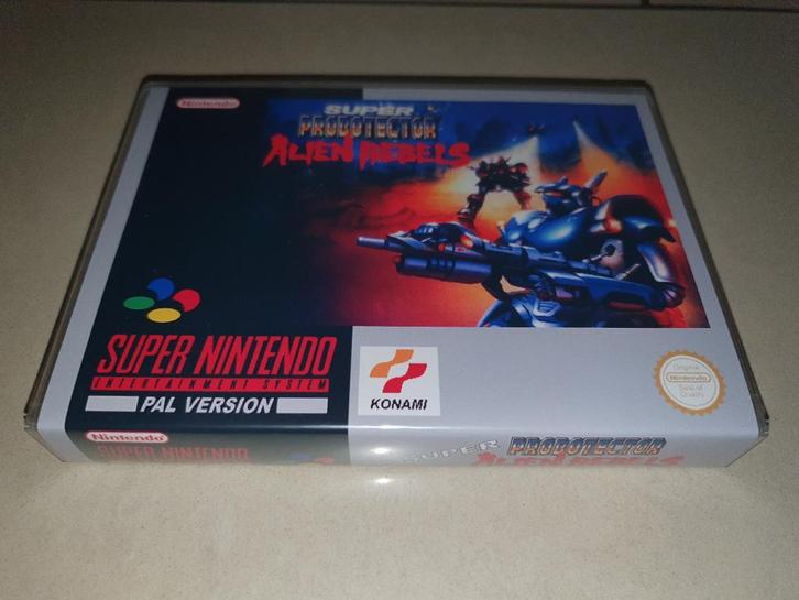 Super Probotector SNES Game Case (2), Spelcomputers en Games, Games | Nintendo Super NES, Zo goed als nieuw, Avontuur en Actie