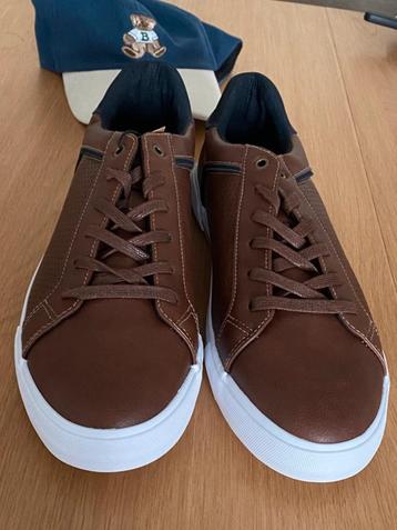 sneakers pu leer casual shoes bruine veterschoen sale gratis beschikbaar voor biedingen