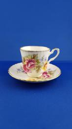 Royal Stafford kop en schotel, roze bloemen (1) 6A2