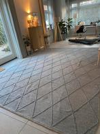 Groot vloerkleed Kelim wol 300x400 grijsblauw, Huis en Inrichting, Stoffering | Vloerbedekking, Ophalen, Gebruikt, Scandinavisch