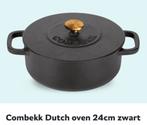 Combekk Dutch Oven - Zwart - 24cm, Huis en Inrichting, Keuken | Potten en Pannen, Ophalen, Nieuw, Koekenpan of Braadpan, Gietijzer