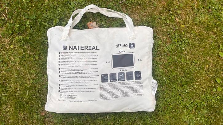 NATERIAL HEGOA Schaduwdoek 4x3m, Tuin en Terras, Schaduwdoeken, Gebruikt, Ophalen