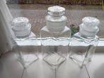 uit grootmoederstijd 3 antieke originele glazen stopflessen, Antiek en Kunst, Antiek | Glas en Kristal, Ophalen of Verzenden