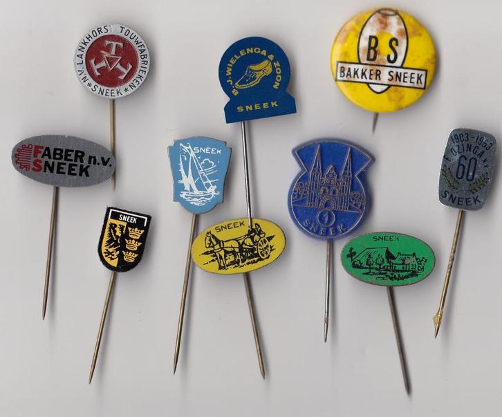 Verzameling Sneek Friesland speldjes, Verzamelen, Speldjes, Pins en Buttons, Gebruikt, Speldje of Pin, Overige onderwerpen, Ophalen of Verzenden
