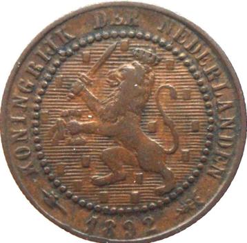 Nederland 1 cent 1892 beschikbaar voor biedingen