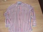 ralph lauren overhemd M gestreept wit blauw rood, Kleding | Heren, Overhemden, Verzenden, Zo goed als nieuw, Blauw