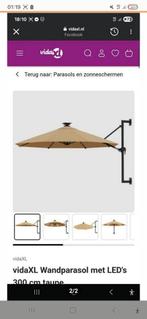 Zweefparasol Wandmodel met Verlichting - Nieuw!, Tuin en Terras, Ophalen