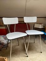 2 vintage formica keukenstoelen, Ophalen, Gebruikt, Twee, Wit