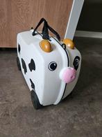 Kinder reis koffer koffertje koe, Sieraden, Tassen en Uiterlijk, Koffers, Wieltjes, Gebruikt, Hard kunststof, Minder dan 50 cm