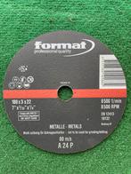 Format Slijpschijf Metaal 180x3x22mm, Ophalen of Verzenden, Nieuw