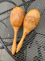 Houten Maracas met Bloemenmotief sambabal, Muziek en Instrumenten, Ophalen of Verzenden, Zo goed als nieuw