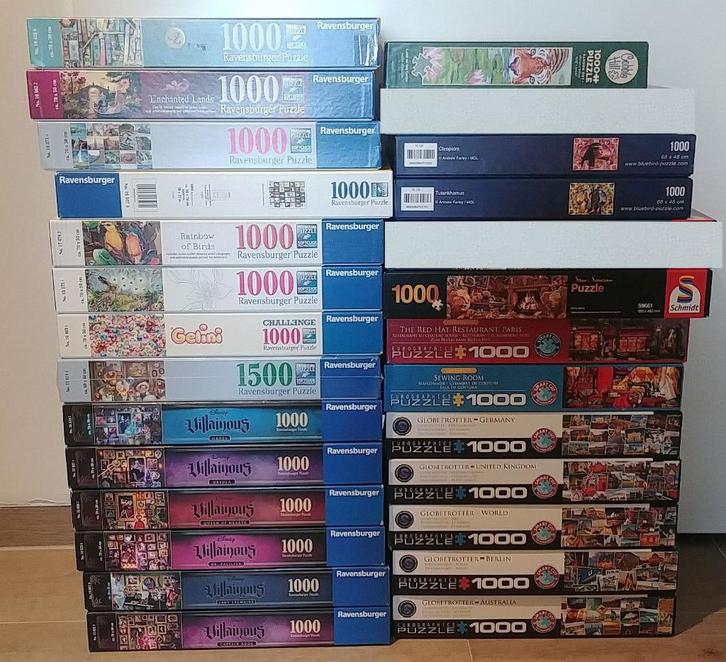 25 Prachtige puzzels in 1 koop, Hobby en Vrije tijd, Denksport en Puzzels, Zo goed als nieuw, Legpuzzel, 500 t/m 1500 stukjes