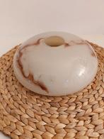 Lampenkap glas vintage beige bruin creme, Ophalen, Rond, Zo goed als nieuw, Minder dan 25 cm