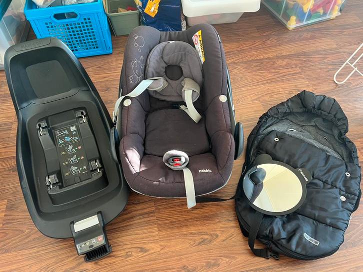 Maxi Cosi Pebble Isofix, spiegel, hoes, adapter kinderwagen, Kinderen en Baby's, Autostoeltjes, Gebruikt, Maxi-Cosi, 0 t/m 13 kg