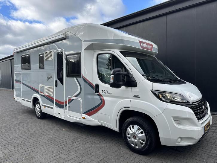 Challenger Graphite 398 XLB Queens+hefbed | Ruimte | Truma D, Caravans en Kamperen, Campers, Bedrijf, tot en met 4, Half-integraal