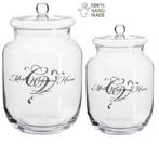Voorraadpot Most Welcome Home in 2 maten, Verzenden, Nieuw, Glas, Pot, Bus of Blik