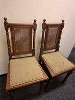 Set van 2 Antieke Stoelen met Rotan Rugleuning, Ophalen