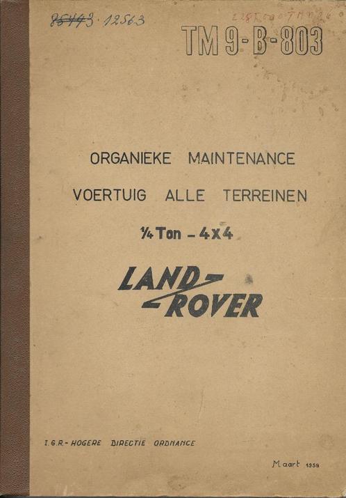 Landrover reparatieboek 1/4 ton 4 x 4 leger militair, Auto diversen, Handleidingen en Instructieboekjes, Ophalen of Verzenden