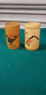 bamboe vaasjes vintage, jaren 20, Huis en Inrichting, Woonaccessoires | Vazen, Ophalen of Verzenden, 'T Olde Gre-j, Info@toldegrej.nl