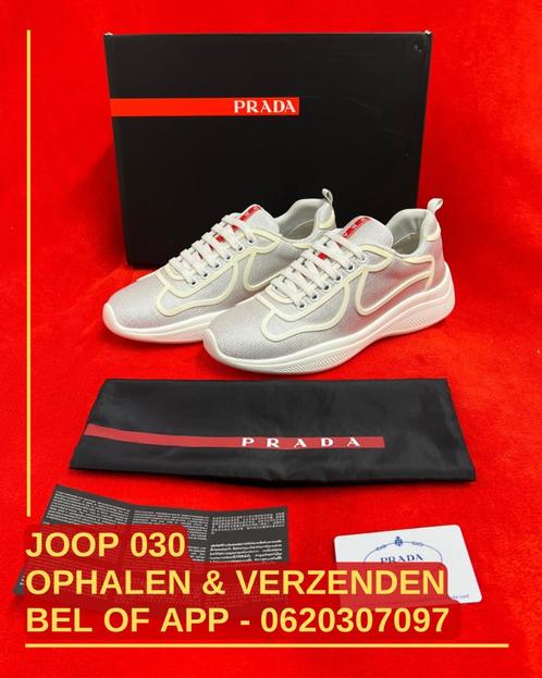 Prada “America's Cup Mesh Detail” sneakers maat 38 en 39, Kleding | Dames, Schoenen, Sneakers of Gympen, Zwart, Ophalen of Verzenden