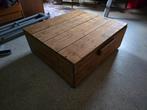Teak / massief houten salontafel en opslagkist, Ophalen, 50 tot 100 cm, Zo goed als nieuw, Minder dan 50 cm