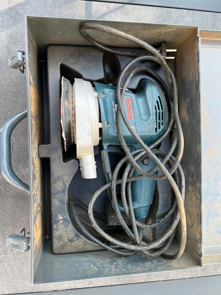 Bosch Excentrische Schuurmachine GEX 125 AC – in koffer, Doe-het-zelf en Verbouw, Gereedschap | Schuurmachines, Gebruikt, Excentrische schuurmachine