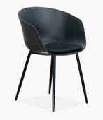 Tuinstoel 2x - LUX outdoor living - Zwart - Kunststof, Ophalen, Zo goed als nieuw, Zwart, Kunststof