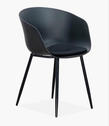 Tuinstoel 2x - LUX outdoor living - Zwart - Kunststof beschikbaar voor biedingen