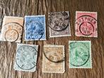 NVPH 34/40 Wilhelmina hangend haar, Postzegels en Munten, Postzegels | Nederland, Ophalen of Verzenden, Gestempeld