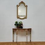 Barok Rococo wandconsole sidetable marmer blad en spiegel 04, Huis en Inrichting, Tafels | Sidetables, Valkenswaard, Info@flashbackfurniture.nl