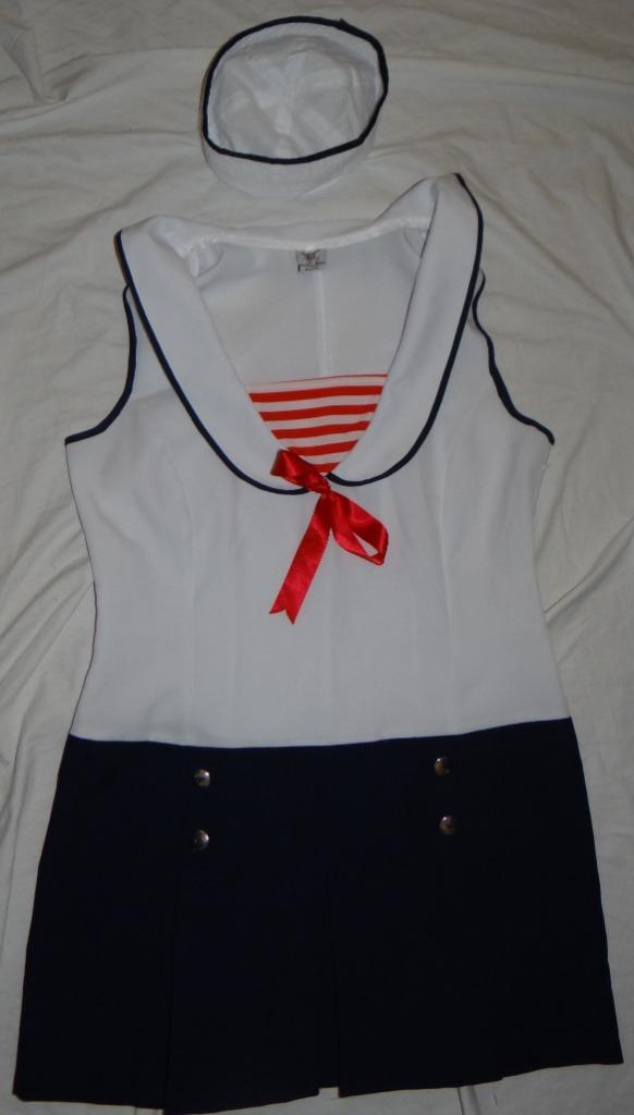 Leuk wit/blauw/rood MATROOS/MARINE/NAVY jurkje + petje, Kleding | Dames, Carnavalskleding en Feestkleding, Gedragen, Kleding, Carnaval
